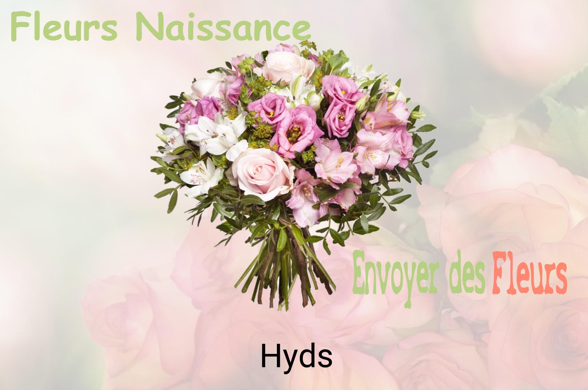 Bouquet de fleurs de naissance livré à Hyds